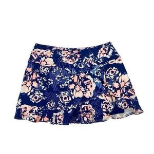 Tail Activewear Tennis Skirt Womens Size Medium Navy Blue Tropic Floral Skort